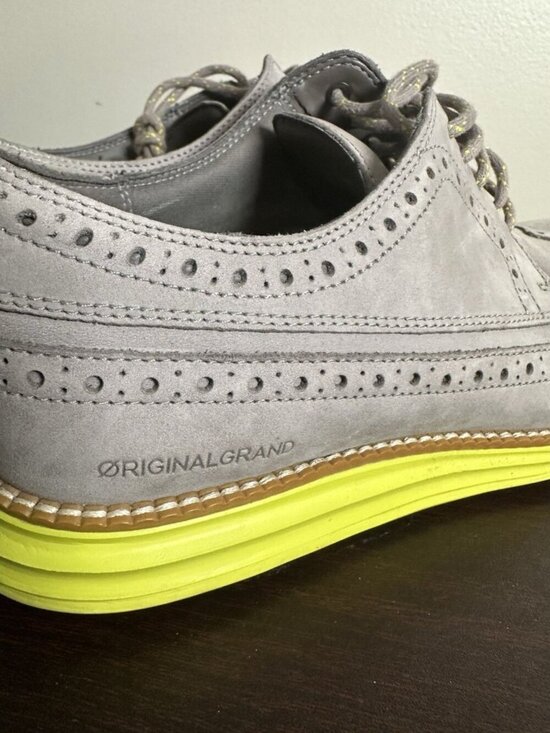 Cole Haan Zerogrand OG Wingtip Oxford Golf Shoes Waterproof Grey Neon Mens 8 main image 13